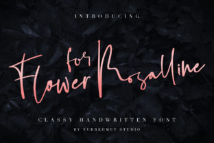 Flower for Rosalline Font: A Romantic Script for Makers