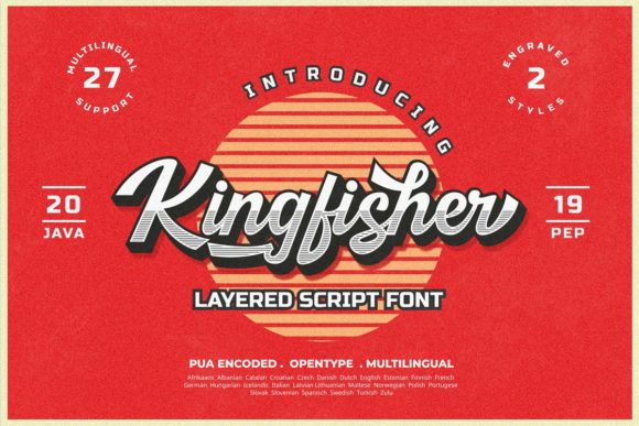 Kingfisher Font: Bold Vintage Style for Campaigns