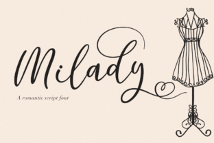 Milady Font: A Romantic Script for Handmade Products